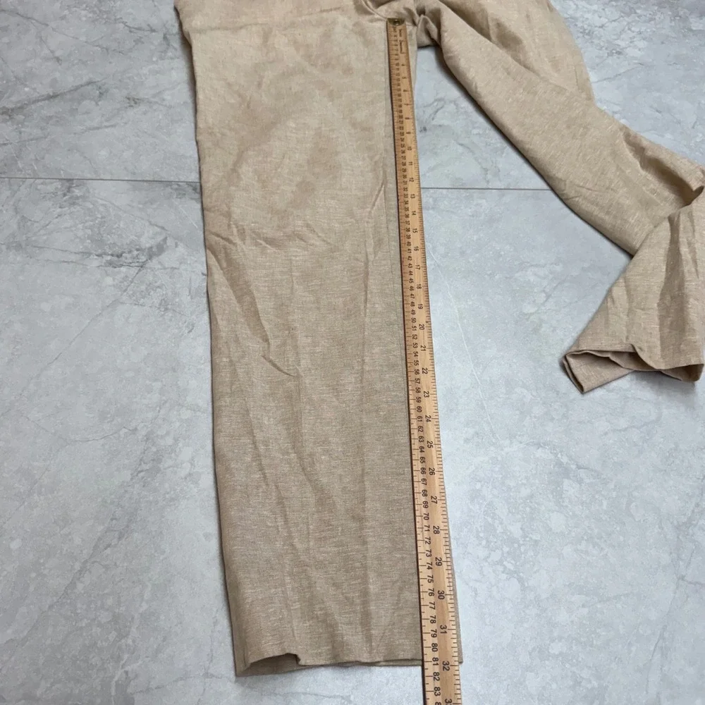 Joseph Abboud JOE 36x32 Linen Cotton Dress Pants Beige Oatmeal Summer Trousers